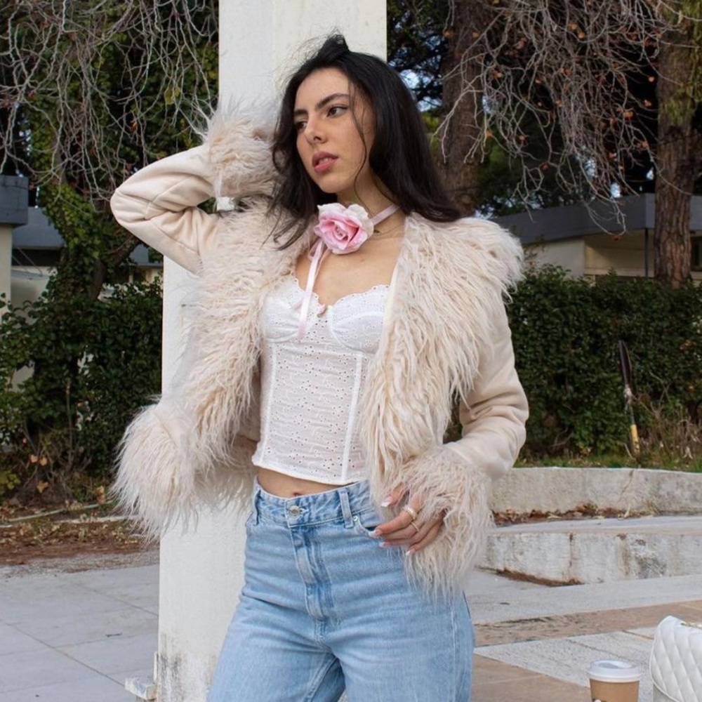 sold NEW fur trim jacket size XS